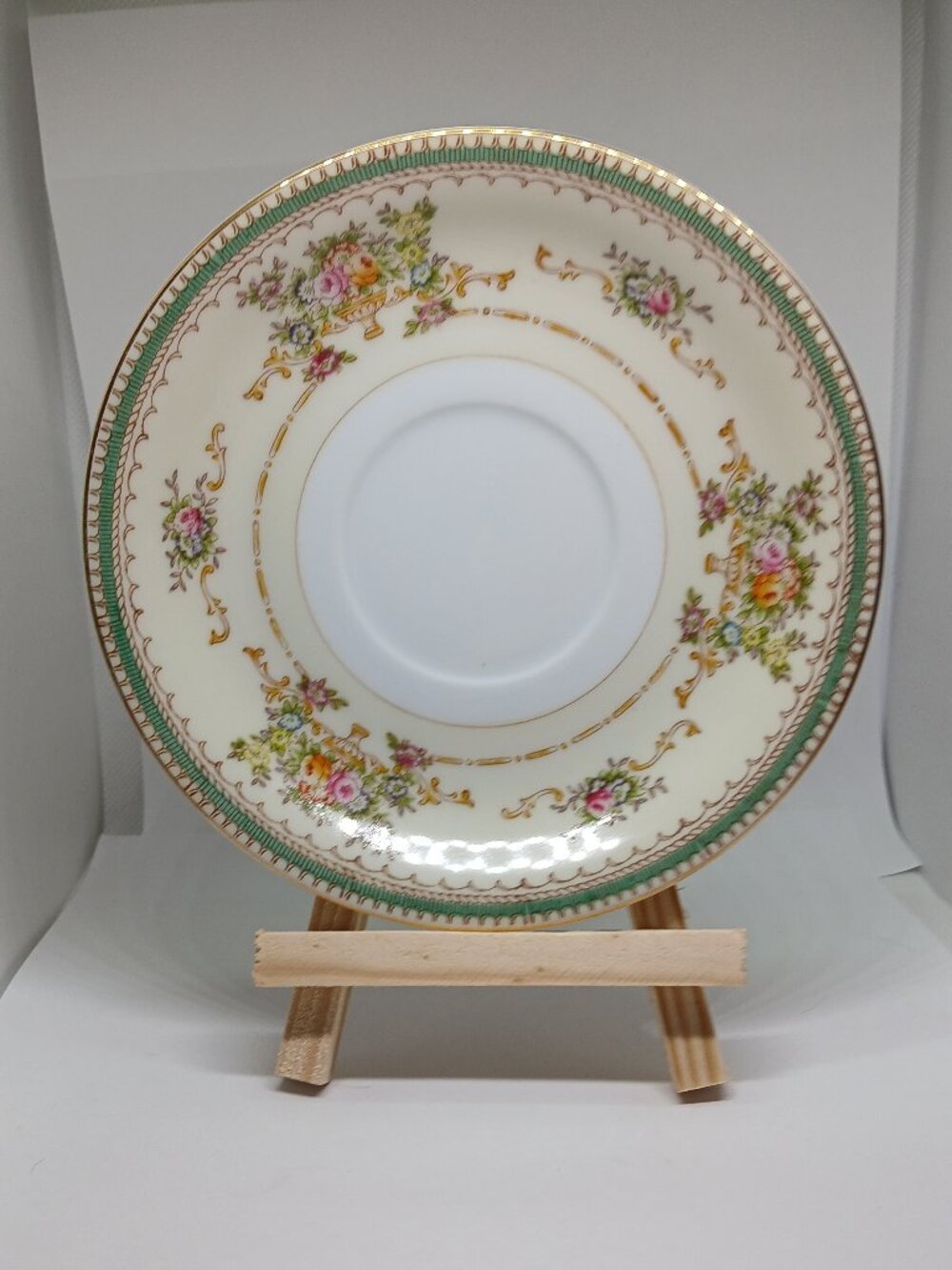 Vintage Antique PORCELAIN "Minuet" pattern by Aladdin Fine China Plate Saucer